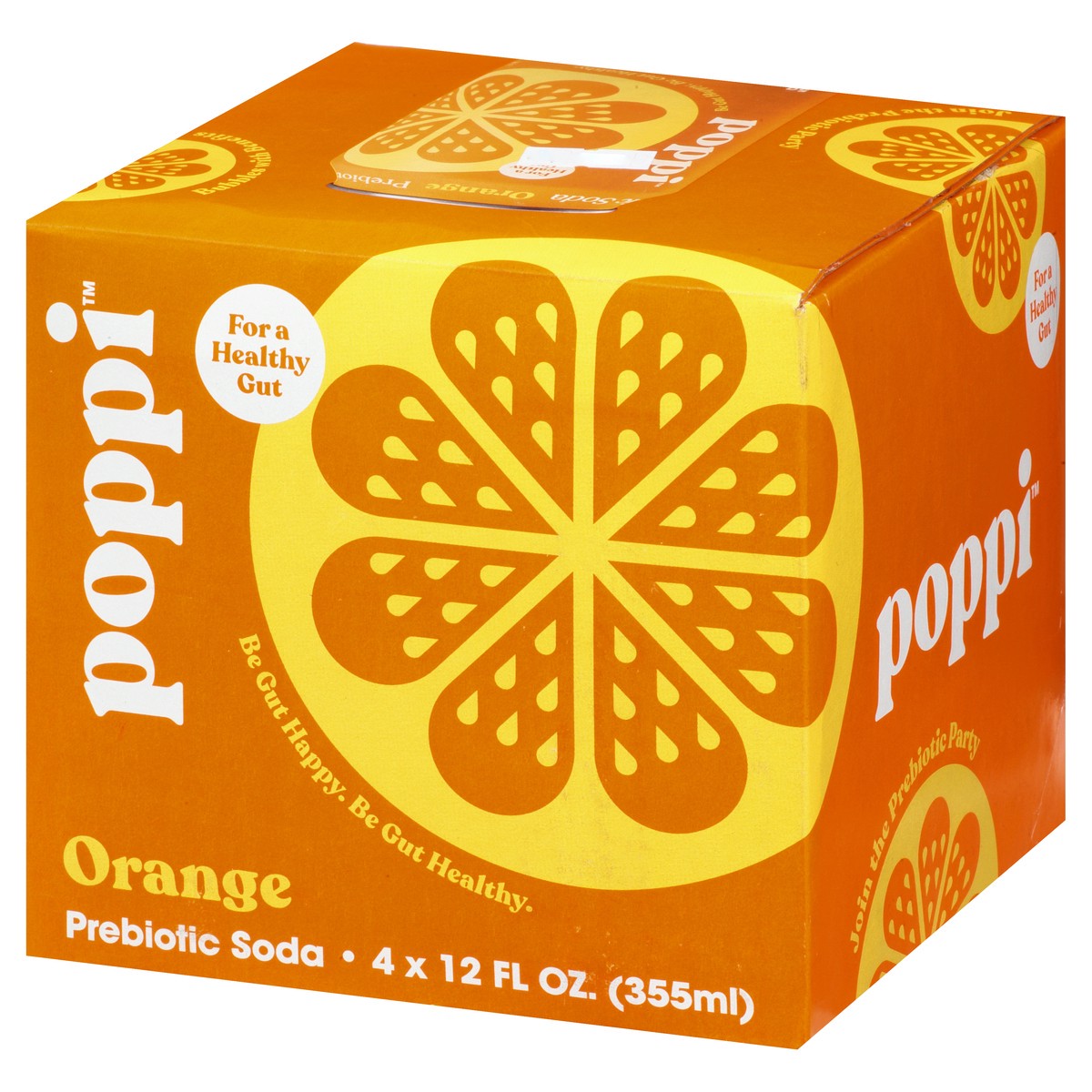 slide 7 of 9, Poppi Orange Prebiotic Soda 4 - 12 fl oz Cans, 4 ct; 12 oz