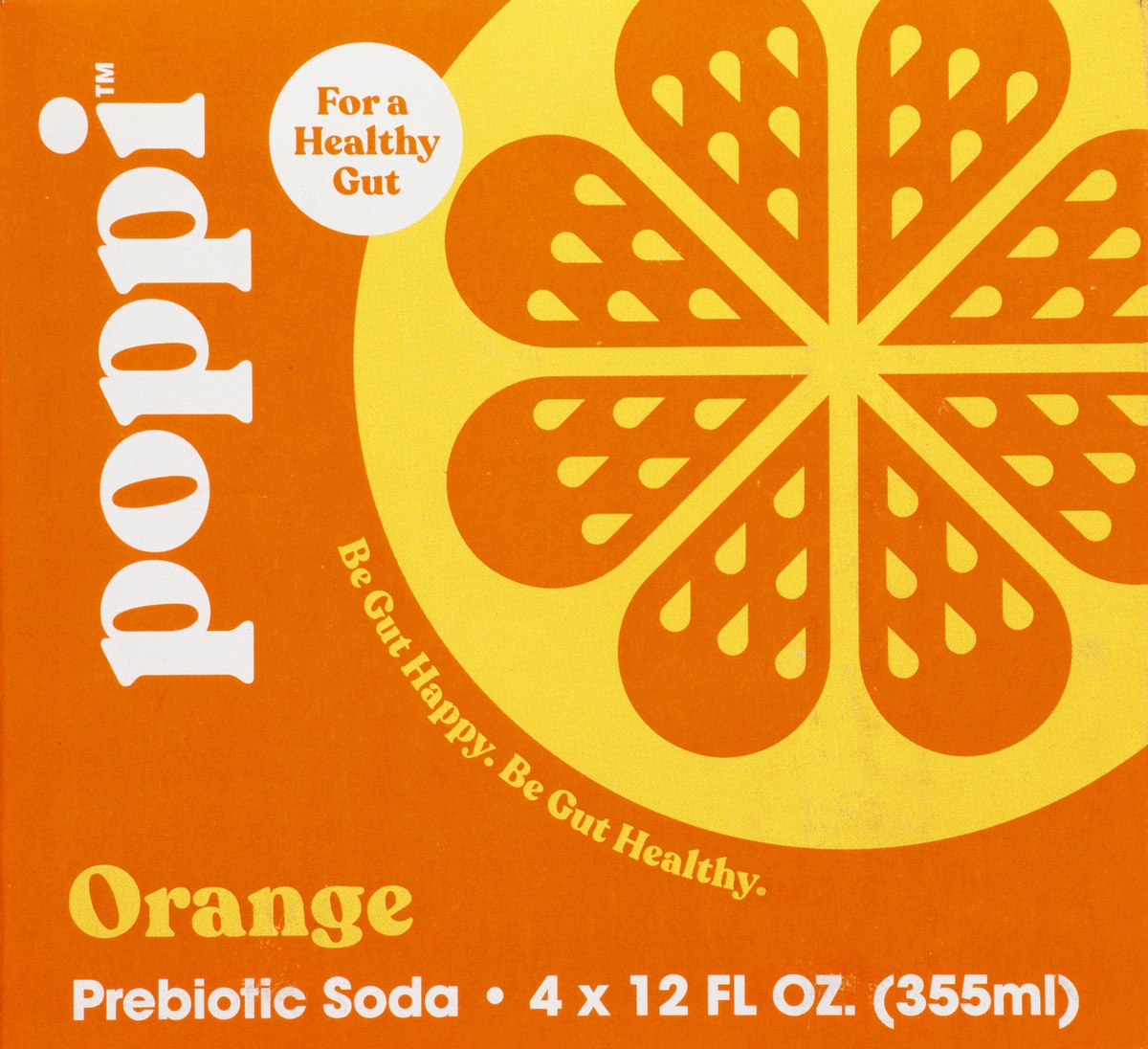 slide 2 of 9, Poppi Orange Prebiotic Soda 4 - 12 fl oz Cans, 4 ct; 12 oz