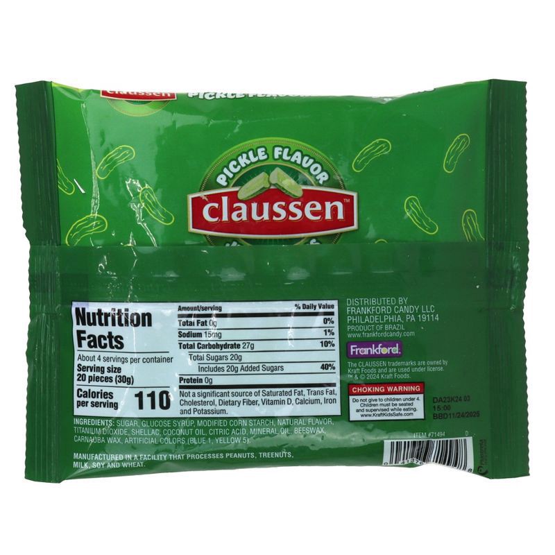 slide 9 of 10, Kraft Claussen Pickle Flavor Jelly Beans, 4 Oz., 6.2 oz