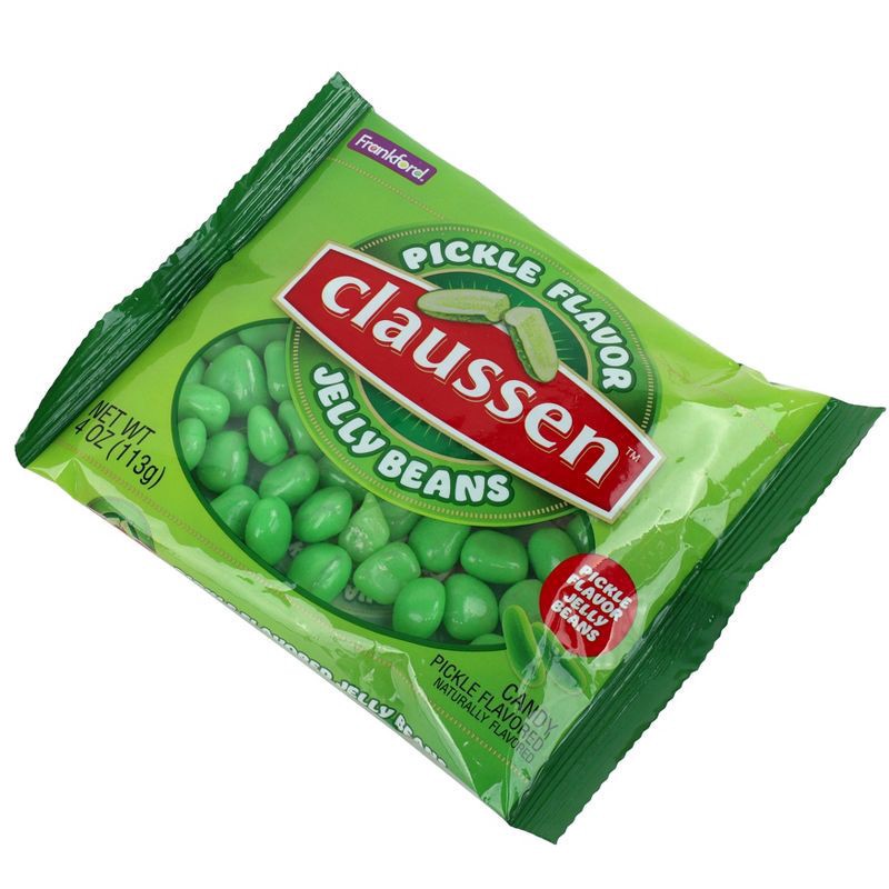 slide 3 of 10, Kraft Claussen Pickle Flavor Jelly Beans, 4 Oz., 6.2 oz