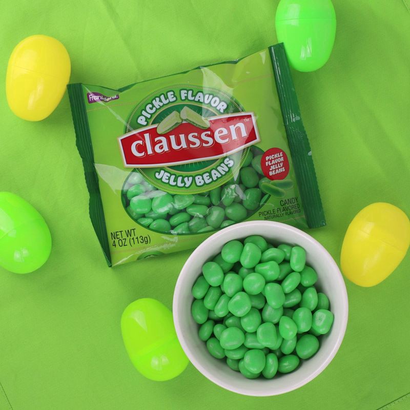 slide 7 of 10, Kraft Claussen Pickle Flavor Jelly Beans, 4 Oz., 6.2 oz