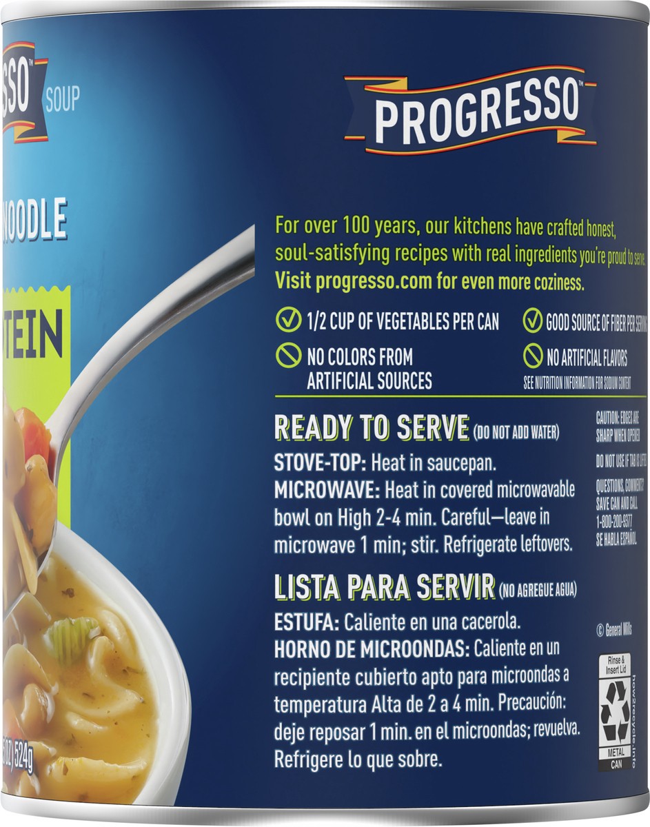 slide 9 of 9, Progresso Chickpea & Noodle Protein Soup, Vegetarian, 18.5 oz., 18.5 oz