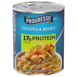 Progresso Chickpea & Noodle Protein Soup, Vegetarian, 18.5 oz.