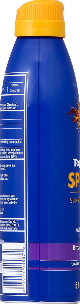 slide 3 of 6, TopCare Active Continuous Sunscreen Spray, SPF 30, 8 fl oz