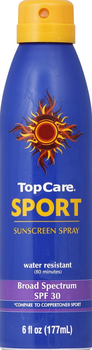 slide 5 of 6, TopCare Active Continuous Sunscreen Spray, SPF 30, 8 fl oz