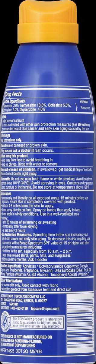 slide 6 of 6, TopCare Active Continuous Sunscreen Spray, SPF 30, 8 fl oz