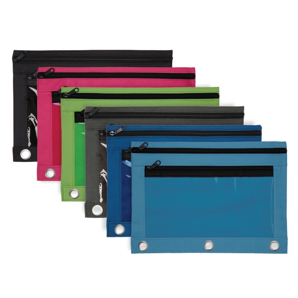 slide 1 of 1, Alan Pencil Pouch With Clear Window, Assorted Color, 1 ct