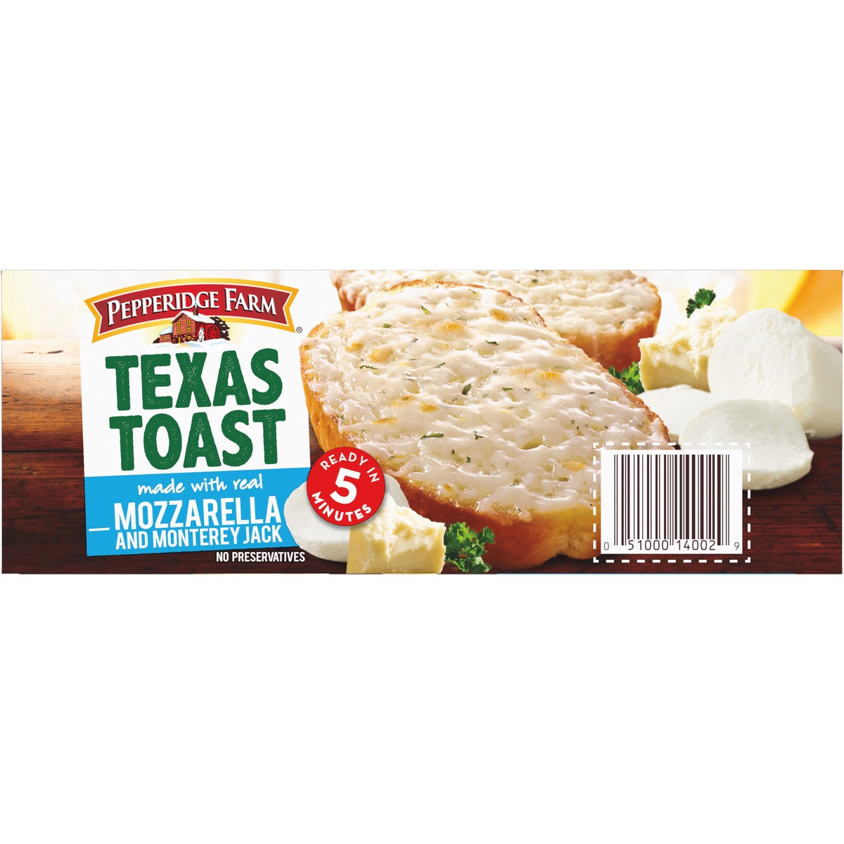 slide 4 of 9, Pepperidge Farm Texas Toast Frozen Mozzarella & Monterey Jack Bread, 6 Slices, 9.5 oz. Box, 9.5 oz