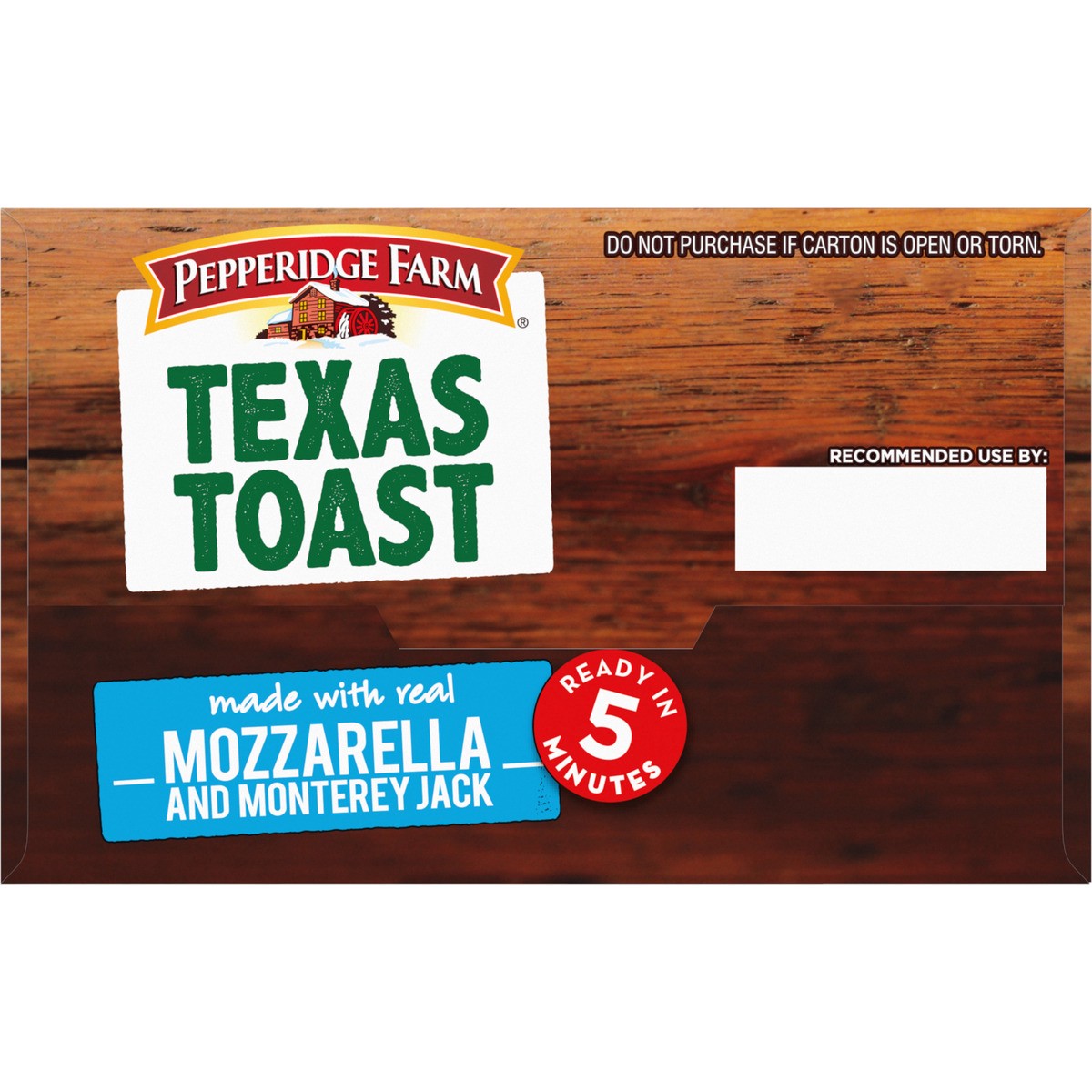 slide 7 of 9, Pepperidge Farm Texas Toast Frozen Mozzarella & Monterey Jack Bread, 6 Slices, 9.5 oz. Box, 9.5 oz
