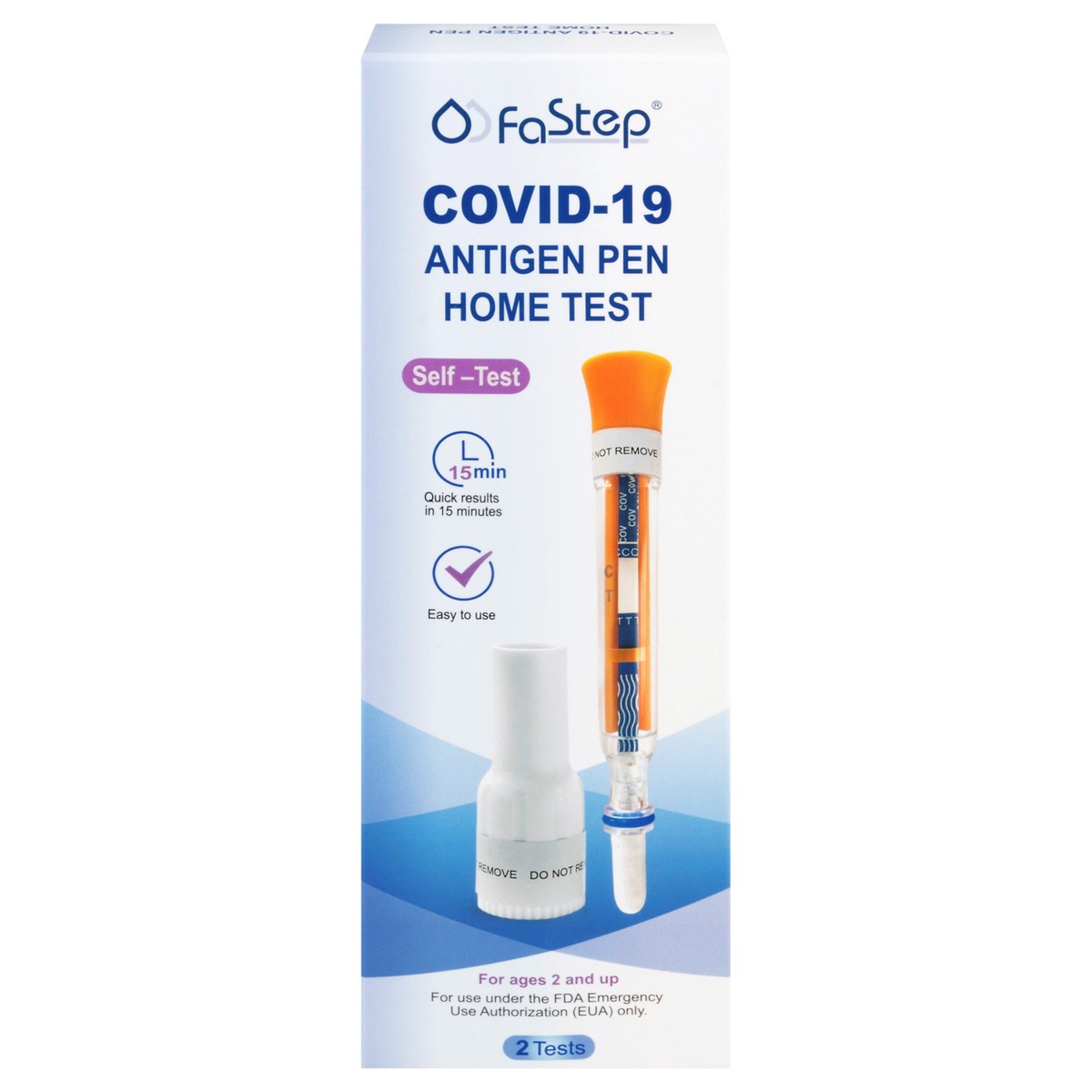 slide 1 of 13, FaStep COVID-19 Antigen Pen Home Test - 2 Each, 2 ct