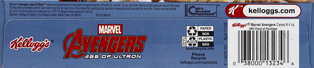 slide 4 of 6, Kellogg's Marvel Avengers Age of Ultron Cereal, 8.4 oz