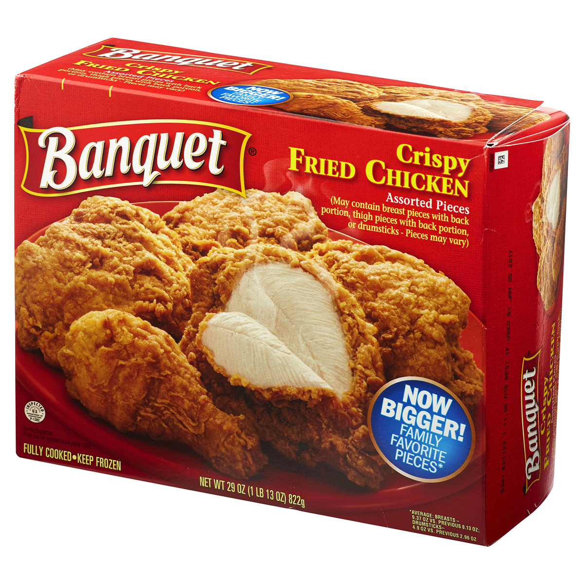 slide 4 of 8, Banquet Original Fried Chicken Box, 28 oz