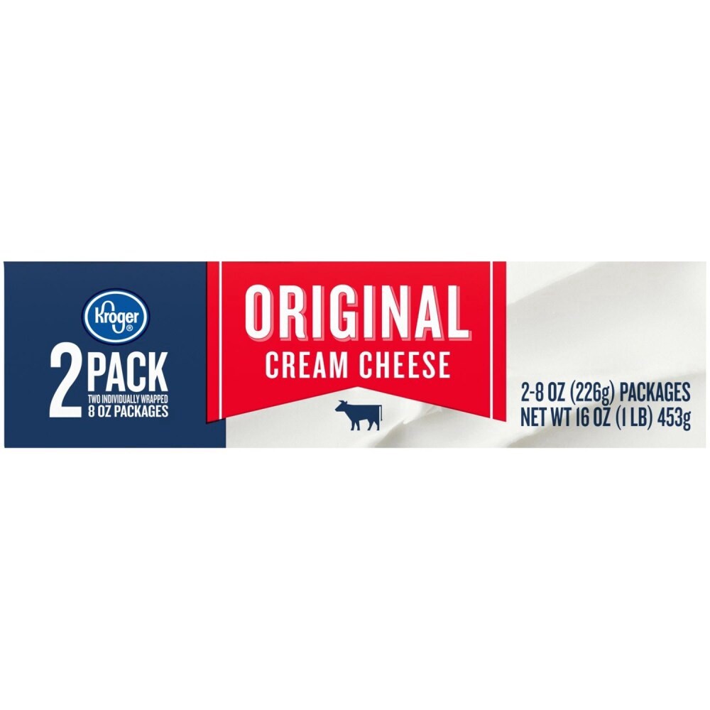 slide 3 of 6, Kroger Original Cream Cheese 2-Pack, 2 ct; 8 oz