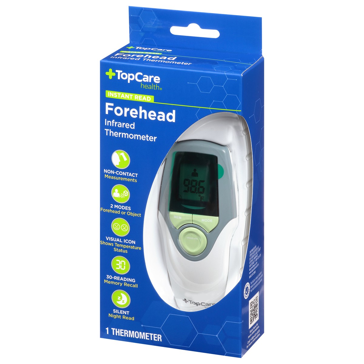 slide 7 of 13, TopCare Health Forehead Infrared Thermometer 1 ea, 1 ct