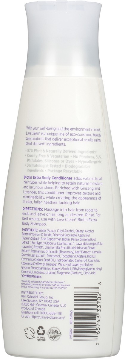 slide 3 of 11, Live Clean Biotin Extra Body Conditioner 12 fl. oz. Squeeze Bottle, 12 fl oz