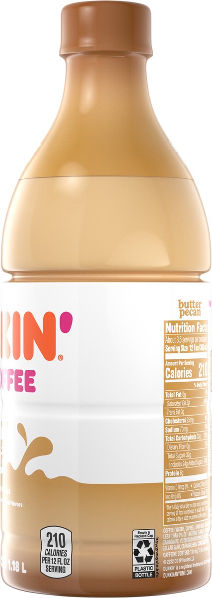 slide 7 of 11, DUNKIN' Dunkin Iced Coffee Butter Pecan - 40 fl oz, 40 fl oz