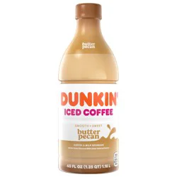 Dunkin' Butter Pecan Iced Coffee Bottle, 40 fl oz