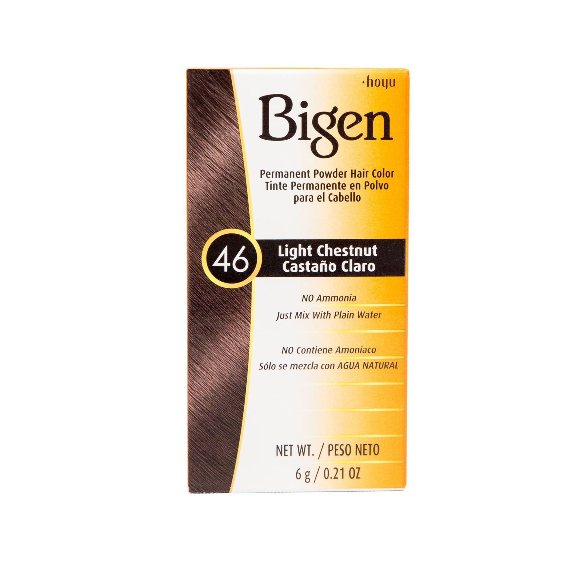 slide 1 of 1, Bigen Permanent Powder Hair Color - Light Chestnut, 0.21 oz