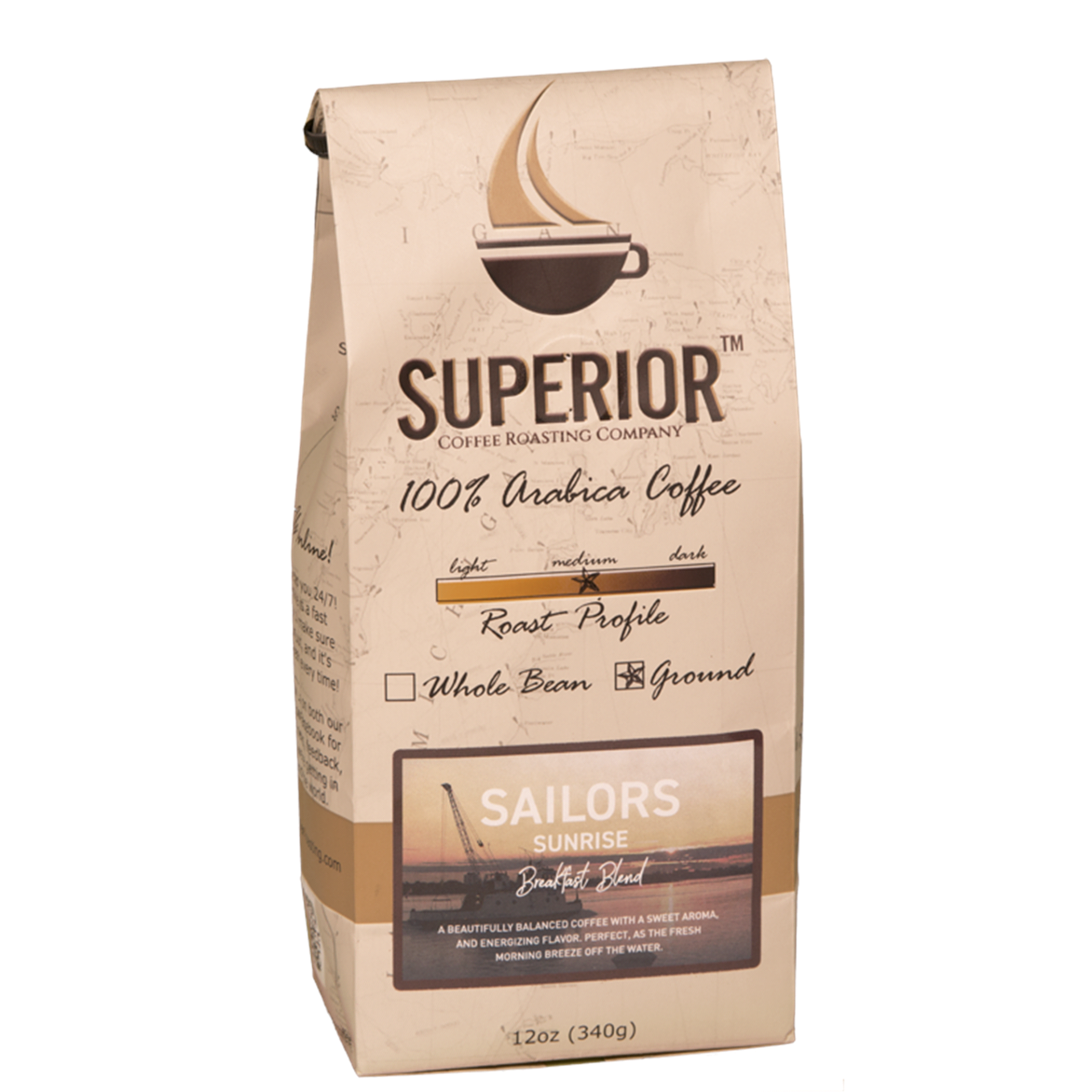 slide 1 of 1, Superior Coffee Sailors Sunrise Whole Bean, 12 oz