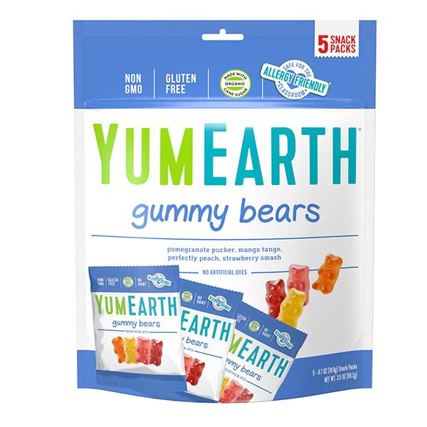 slide 1 of 10, YumEarth 5 Snack Packs Assorted Gummy Bears 5 ea, 5 ct