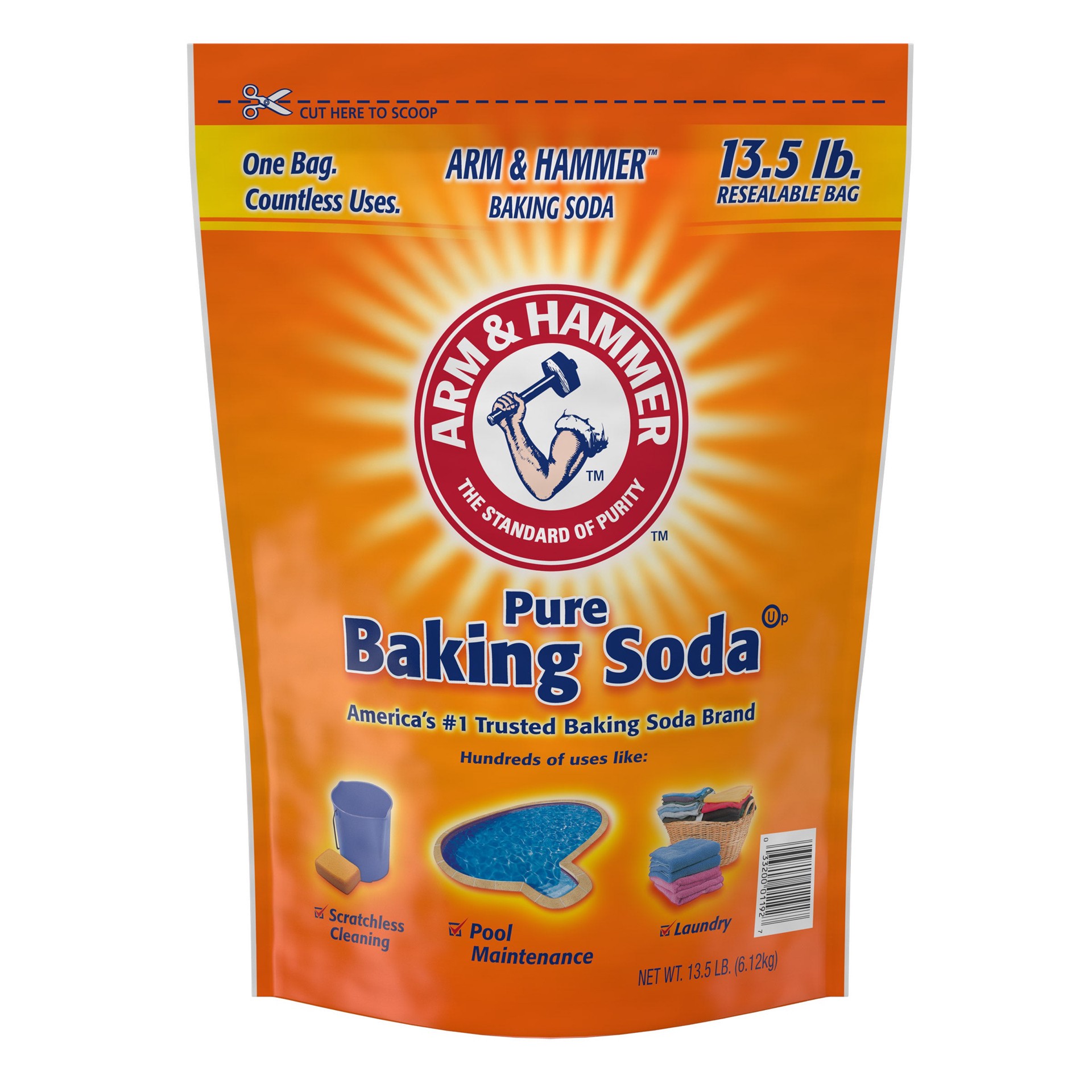 slide 1 of 1, Arm & Hammer, Pure Baking Soda, 13.5 lbs, 