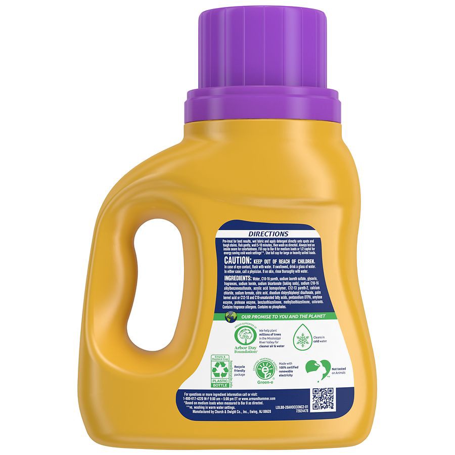 slide 3 of 5, ARM & HAMMER Plus OxiClean Odor Blasters Fresh Burst, 21 Loads Liquid Laundry Detergent, 27.5 Fl oz, 27.5 fl oz