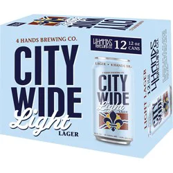 4 Hands Brewing Co. City Wide Light Pilsner 12 Pack Cans