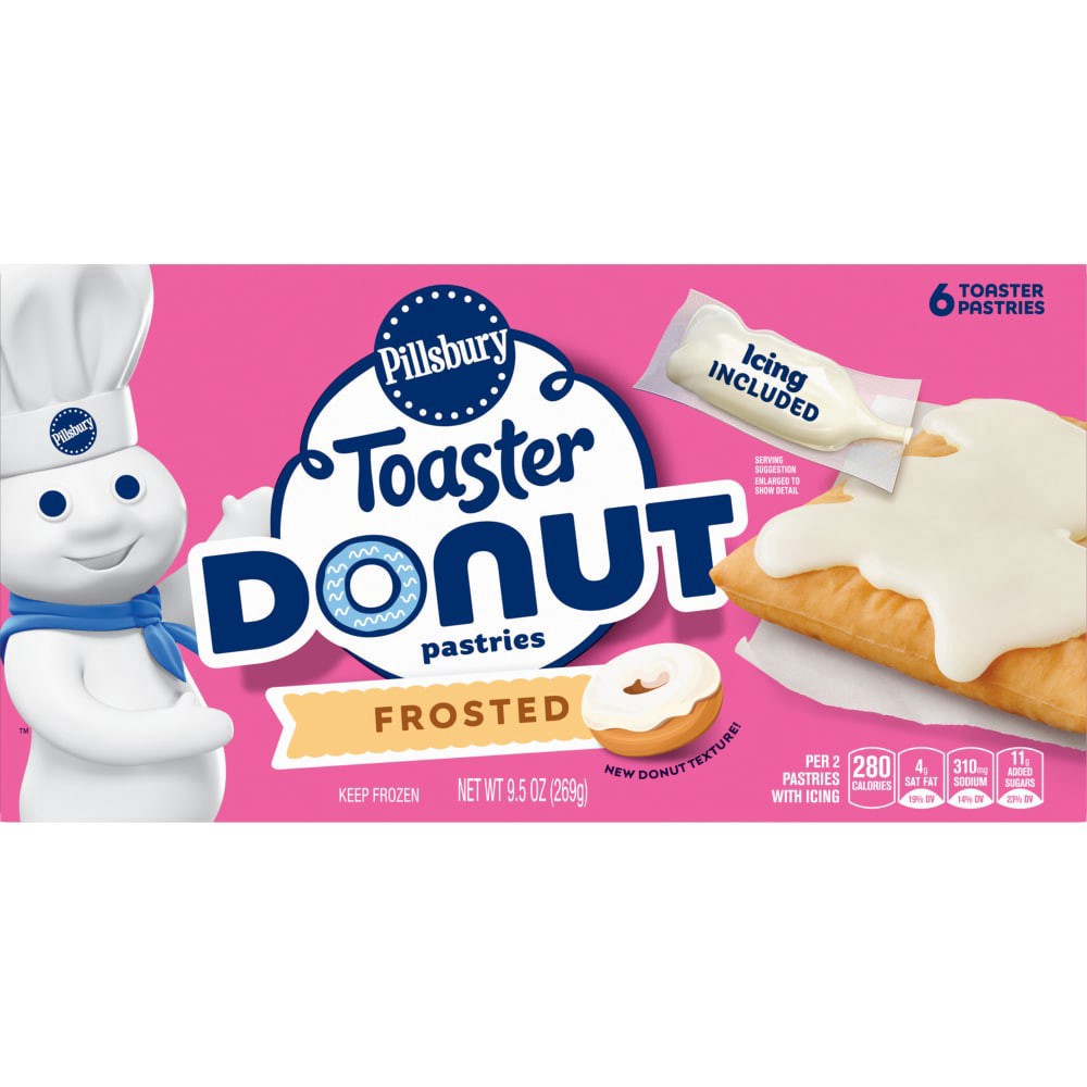 slide 2 of 6, Pillsbury Toaster Strudel Vanilla Donut 9.5 Ounces, 9.5 oz