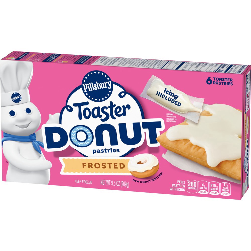 slide 6 of 6, Pillsbury Toaster Strudel Vanilla Donut 9.5 Ounces, 9.5 oz