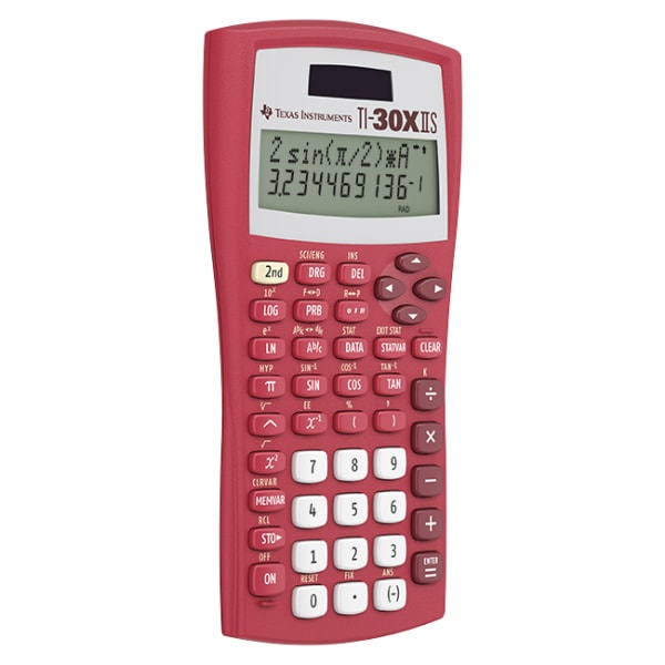 slide 3 of 3, Texas Instruments Ti-30Xiis Calculator Red, 1 ct