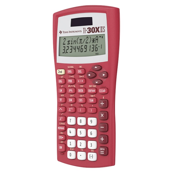 slide 2 of 3, Texas Instruments Ti-30Xiis Calculator Red, 1 ct