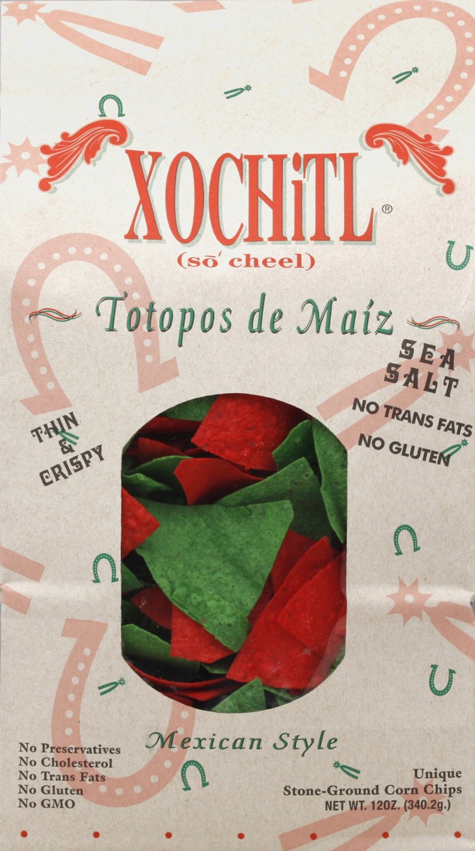 slide 5 of 6, Xochitl Christmas Salted Tortilla Chips, 12 oz