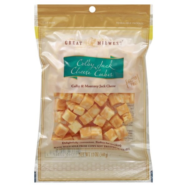 slide 1 of 3, Great Midwest Cheese Colby Jack Cheese Cubes 12 oz, 12 oz