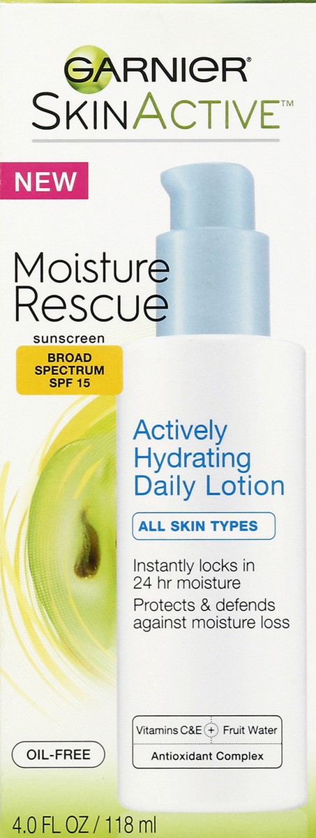 slide 4 of 4, Garnier Skin Active Moisture Rescue Actively Hydrating Daily Lotion, 4 fl oz