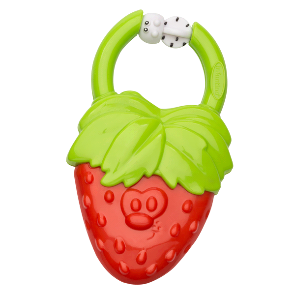 slide 1 of 1, Infantino Strawberry Vibrating Teethers, 1 ct