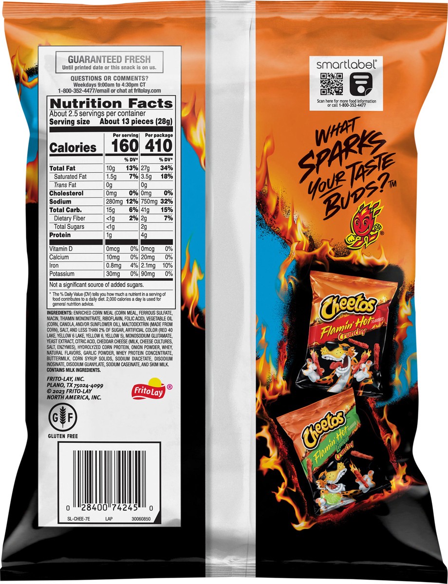 slide 7 of 8, Cheetos Puffs Cheese Flavored Snacks Flamin' Hot Flavored - 2.62 oz, 2.62 oz
