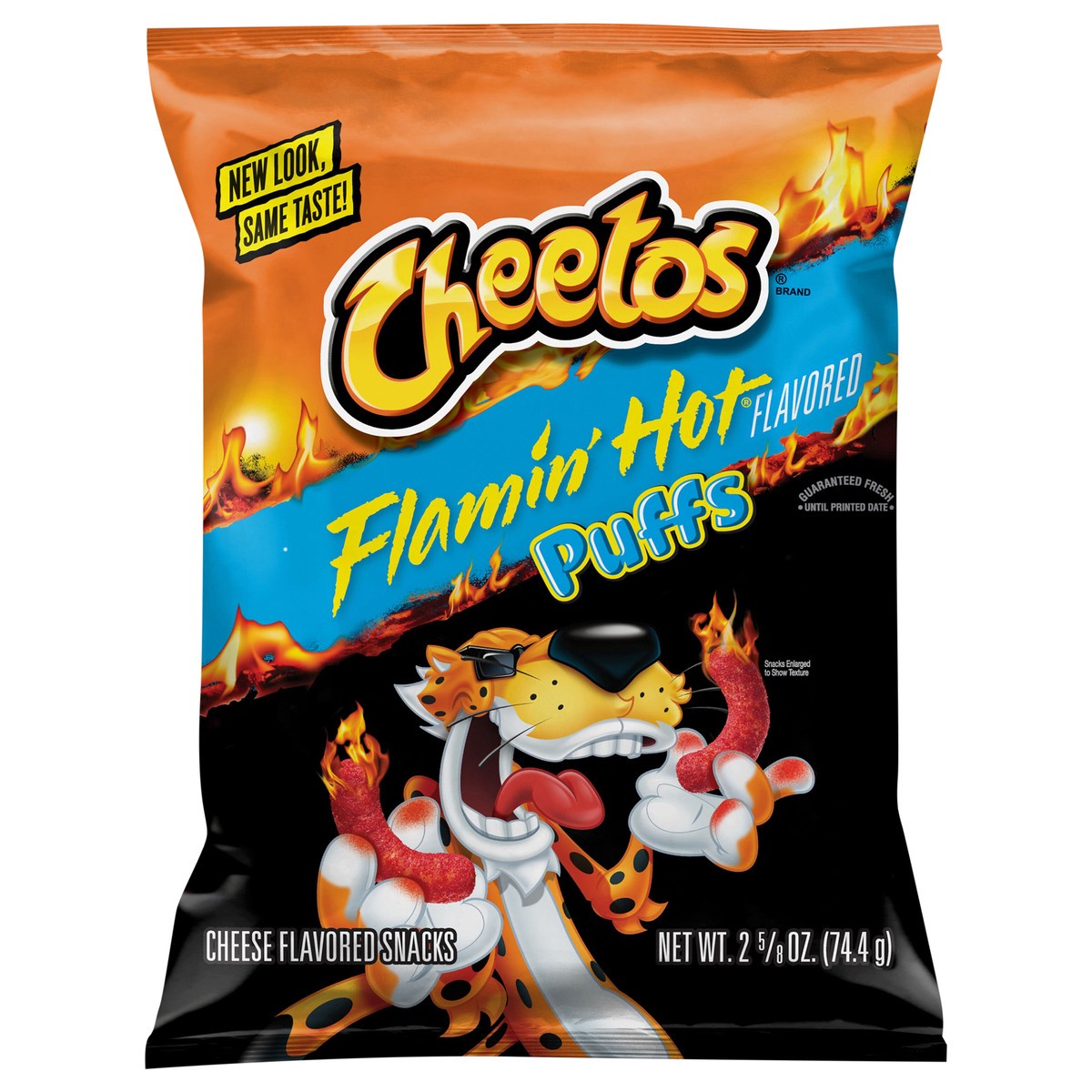 slide 2 of 8, Cheetos Puffs Cheese Flavored Snacks Flamin' Hot Flavored - 2.62 oz, 2.62 oz