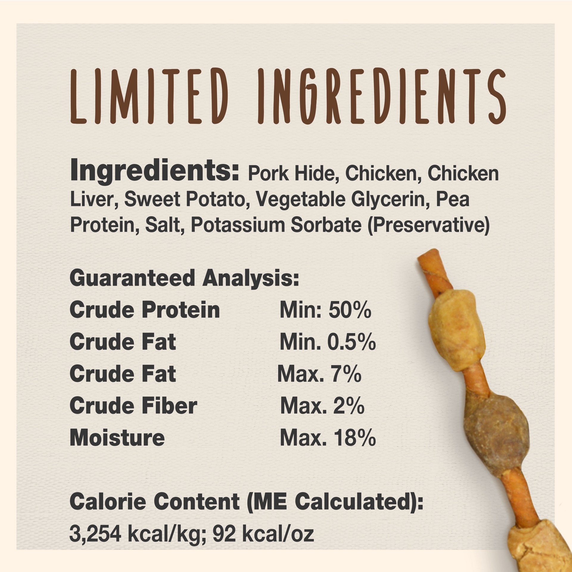 slide 7 of 9, Cadet Gourmet Pork Hide Shish Kabob Dog Treats Small (36 Count), 36 ct