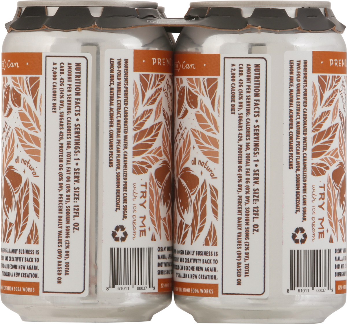 slide 12 of 13, New Creation Soda Works Krumkake Butter Pecan Cream Soda - 4 ct, 4 ct; 12 oz