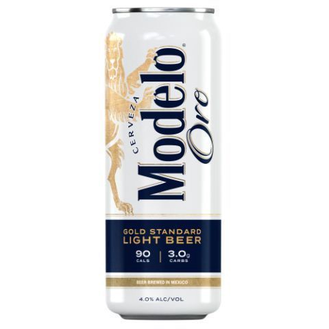 slide 1 of 1, Modelo Oro Light Beer, 24 oz