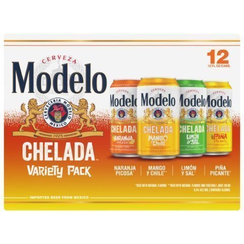 slide 1 of 1, Modelo Chelada Flavored Beer Variety Pack, 12 oz