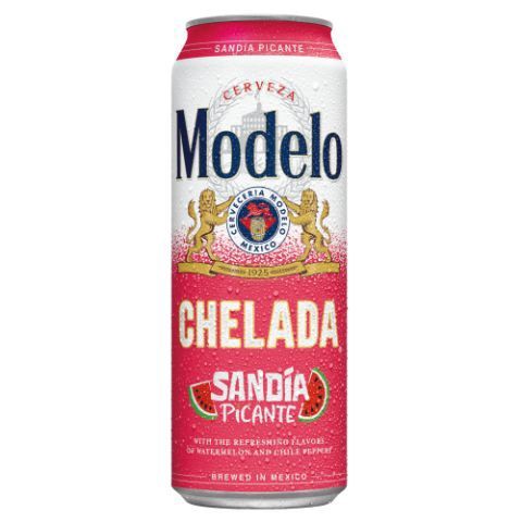 slide 1 of 1, Modelo Chelada Sandia Picante Flavored Beer, 24 oz
