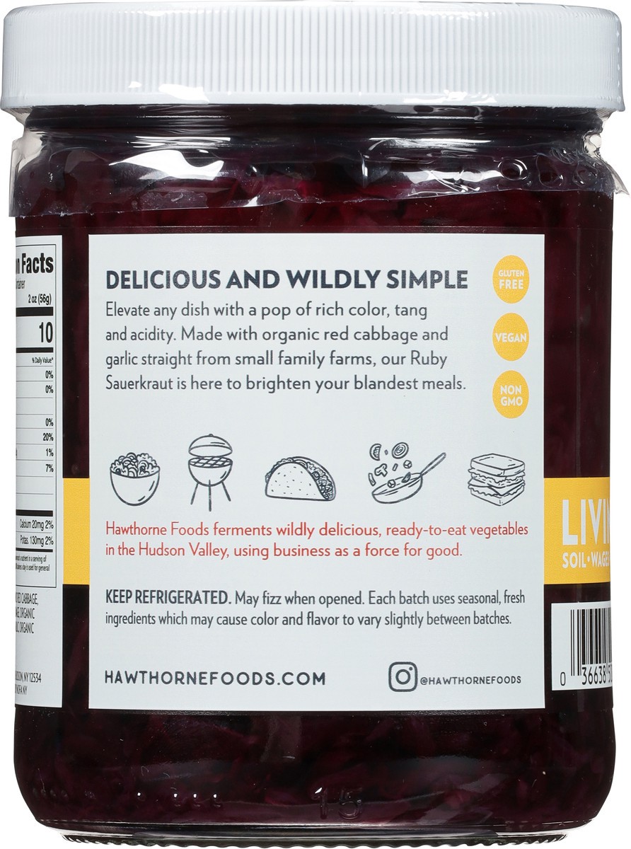 slide 11 of 13, Hawthorne Foods Ruby Sauerkraut 16 oz, 16 oz