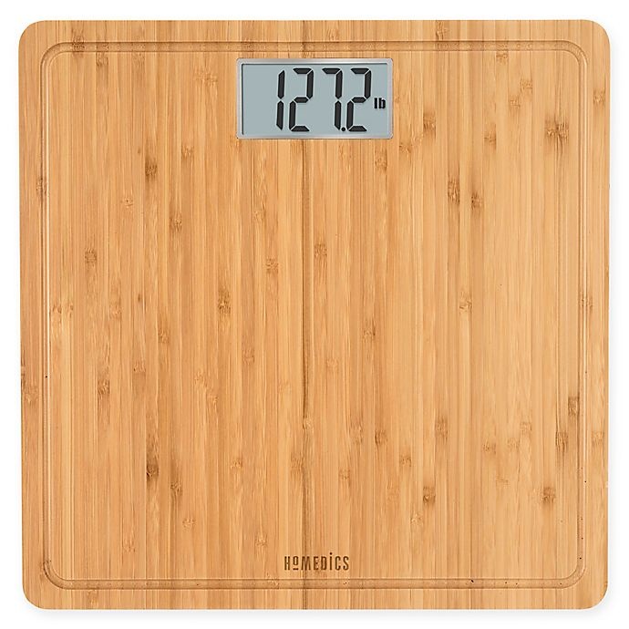 slide 1 of 1, HoMedics Digital Bath Scale - Natural Bamboo, 1 ct