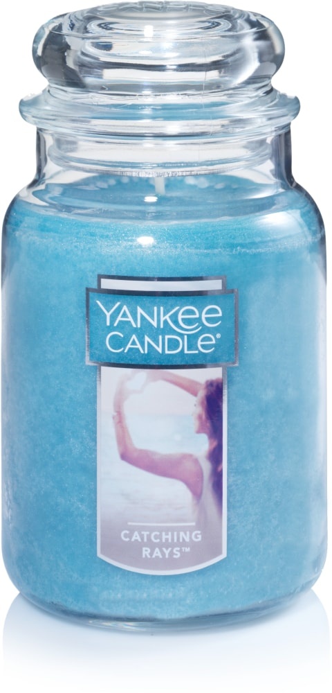 slide 1 of 1, Yankee Candle Catching Rays Jar Candle - Blue, 22 oz