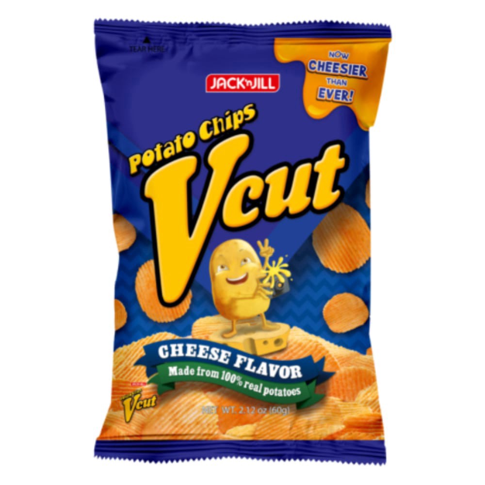 slide 1 of 1, Jack 'N Jill Cheese Flavor V-Cut Potato Chips - 2.12 oz, 2.12 oz