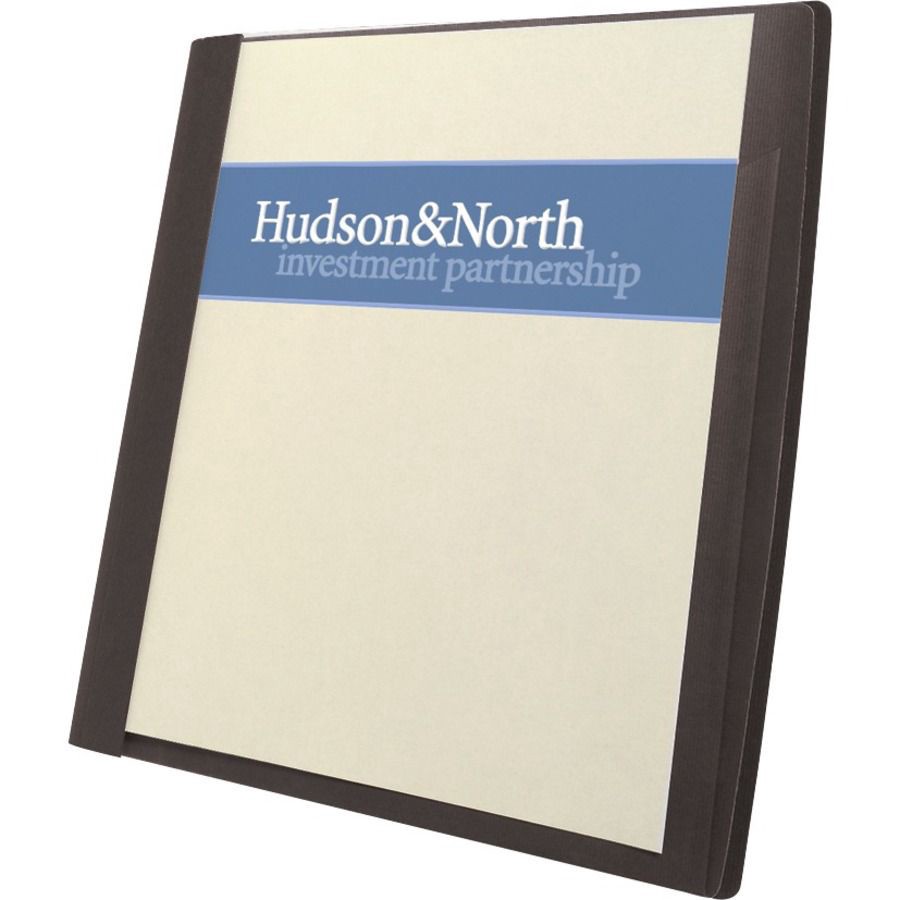 slide 3 of 4, GBC Frosted Front Report Cover - Black, 5 ct