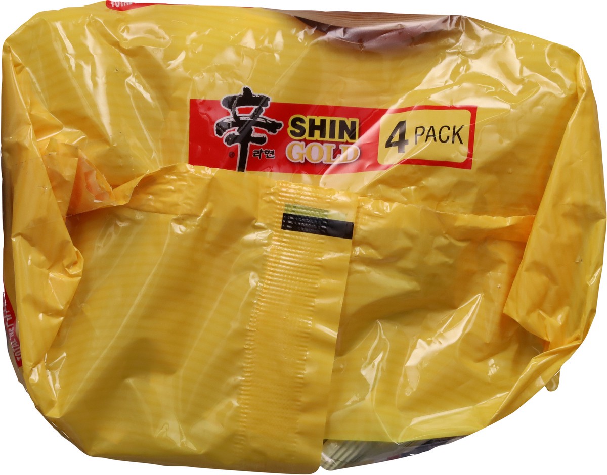 slide 4 of 13, Nongshim Premium Shin Gold with Chicken Broth Ramyun Noodles with Seasoning Mix 4 ea, 4 ct