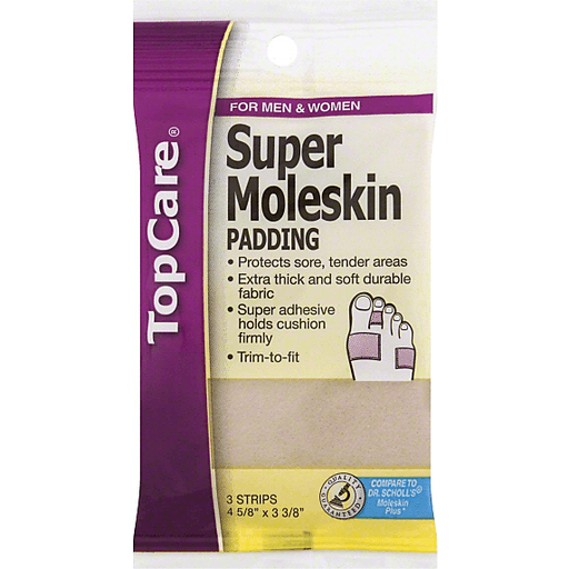 slide 3 of 3, TopCare Super Moleskin Padding, 3 ct