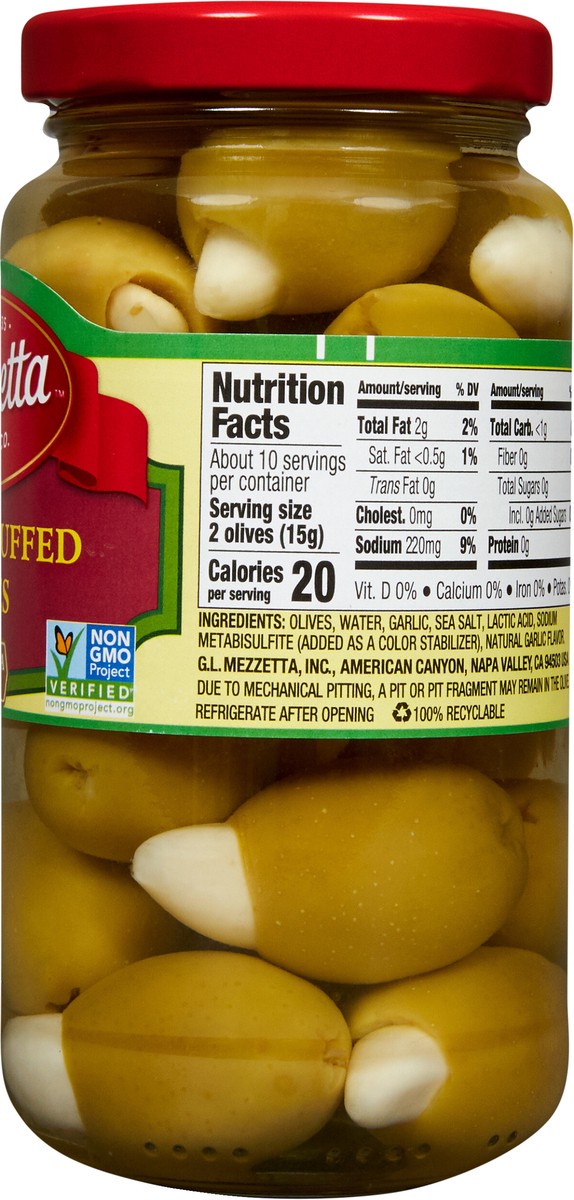 slide 6 of 7, Mezzetta Garlic Stuffed Olives, 6 oz Dr. Wt., 6 oz